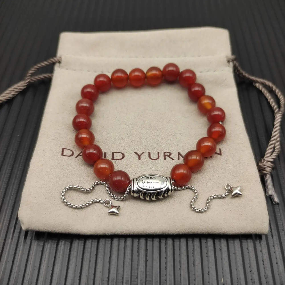 David Yurman Retractable Red Agate Bracelet